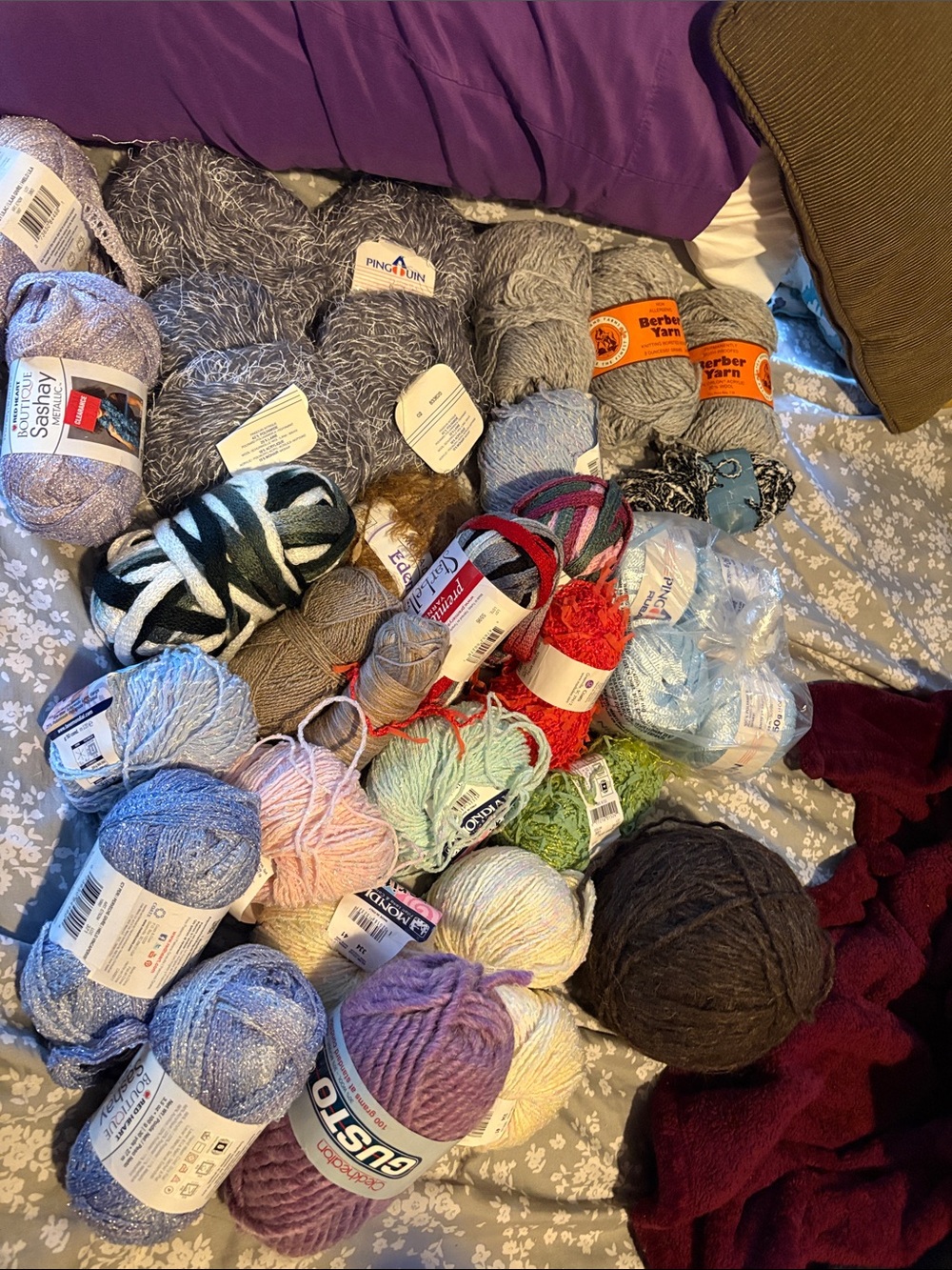 Bulk Assorted Yarn Lot - Mixed Colors